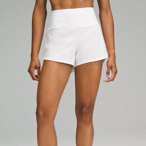 Lululemon Women’s White Speed Up High-arise Lined short 4” Athletic Size 0
